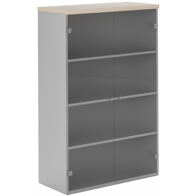 Изображение товара Шкаф Flash со стеклянными дверцами дуб светлый 900x420x1411 мм