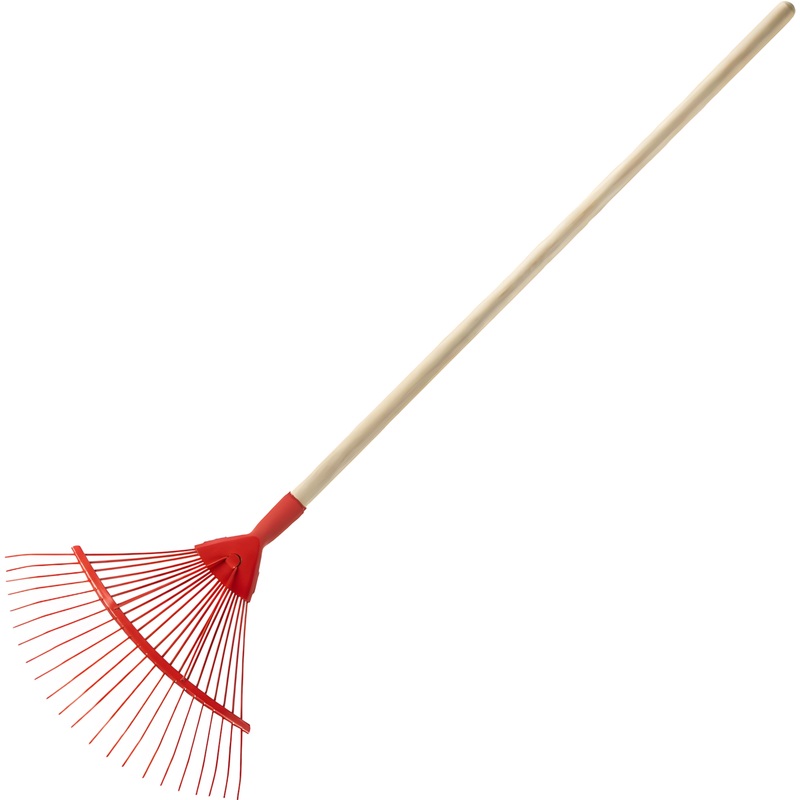 Изображение товара Грабли веерные с черенком 18 зубьев 34 см для садовых работ