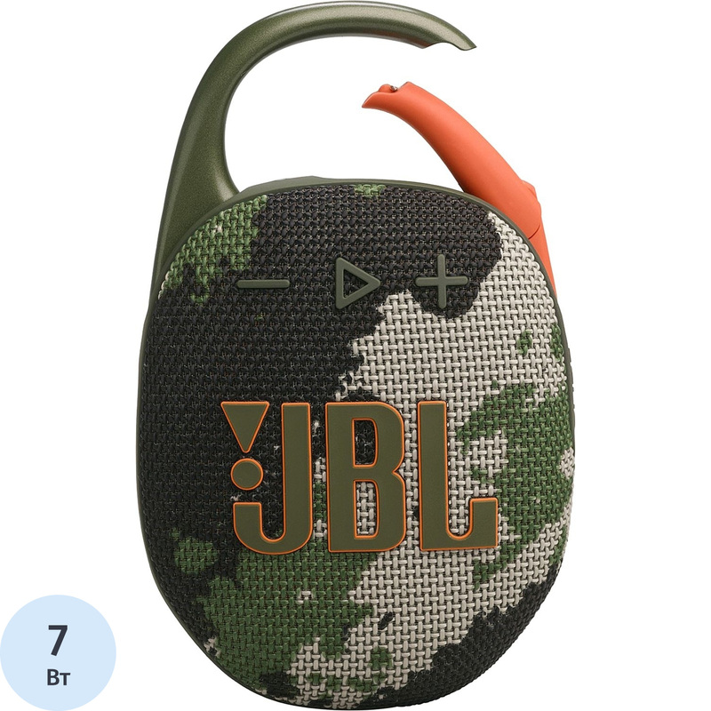 Изображение товара Портативная акустическая система JBL Clip 5 разноцветная водонепроницаемая Bluetooth 5.3