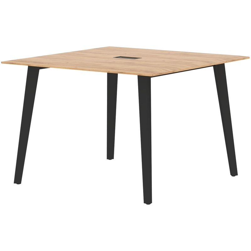 Изображение товара Стол для переговоров Jay JCT 1111 с кабель-каналом, дуб бофорд/антрацит, 1100х1100х750 мм