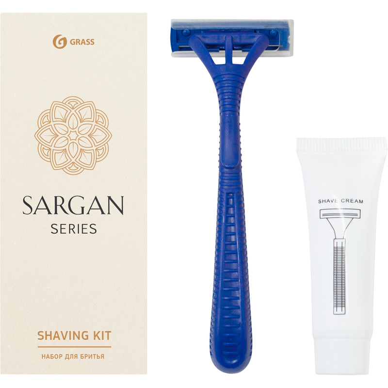 Изображение товара Набор бритвенный Grass Sargan картон (бритва, крем для бритья, 100 штук в упаковке)