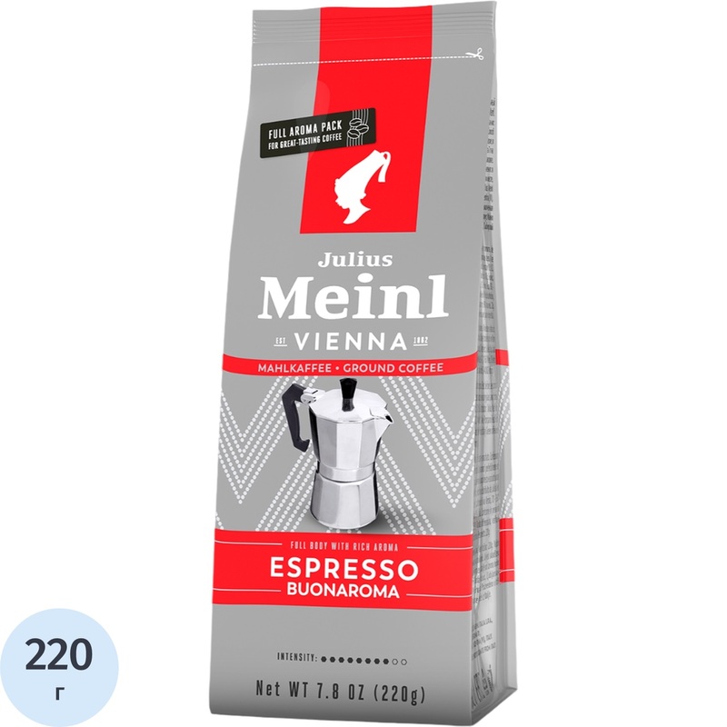 Изображение товара Кофе молотый Julius Meinl Espresso Buonaroma 220 г в упаковке