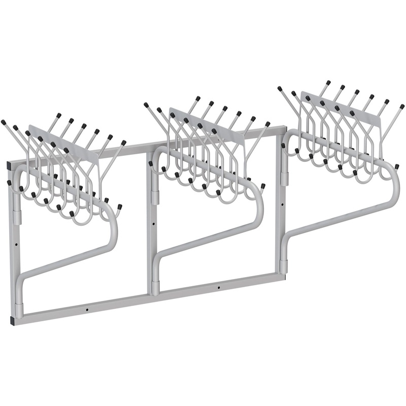 Вешалка настенная поворачивающаяся 36 крючков (металлик, 1407х828х828  мм)