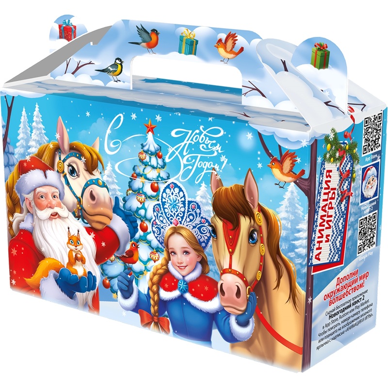 Изображение товара Новогодний сладкий подарок РОКО Зимняя прогулка 500 г с разнообразными конфетами
