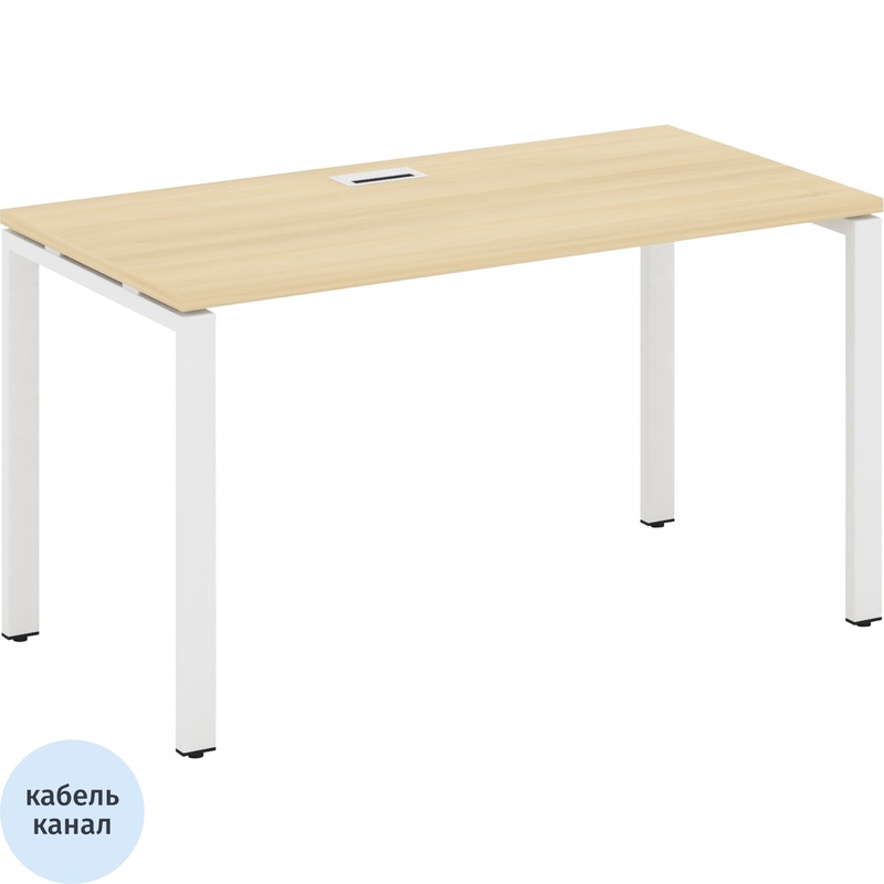 Изображение товара Стол прямой SN-6P.SP-003 акация лорка/белый 1380x600x750 мм