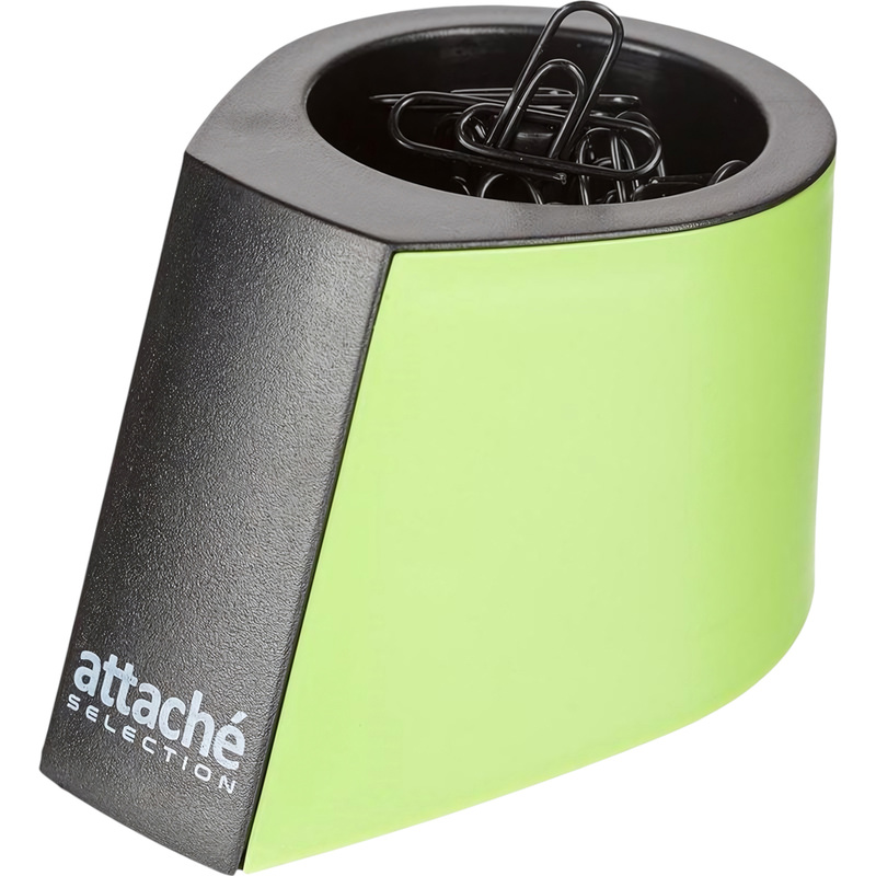 Изображение товара Скрепочница Attache Selection магнитная пластиковая круглая зеленая