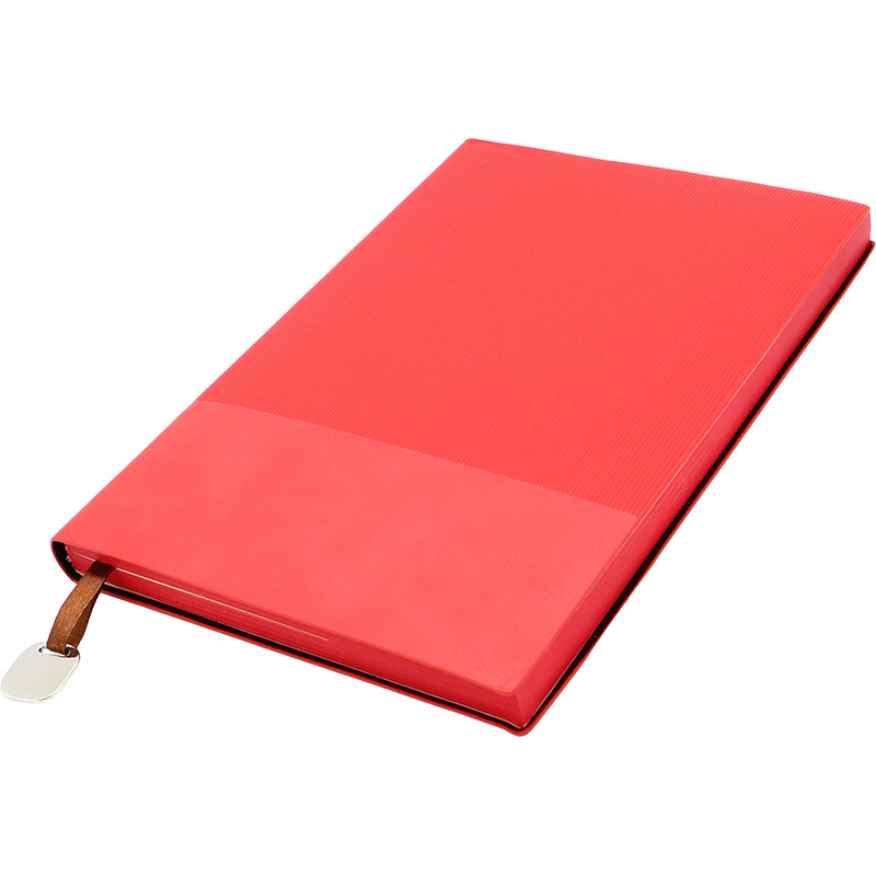 Изображение товара Блокнот A5 Shell в мягком переплёте c металлической биркой, красный