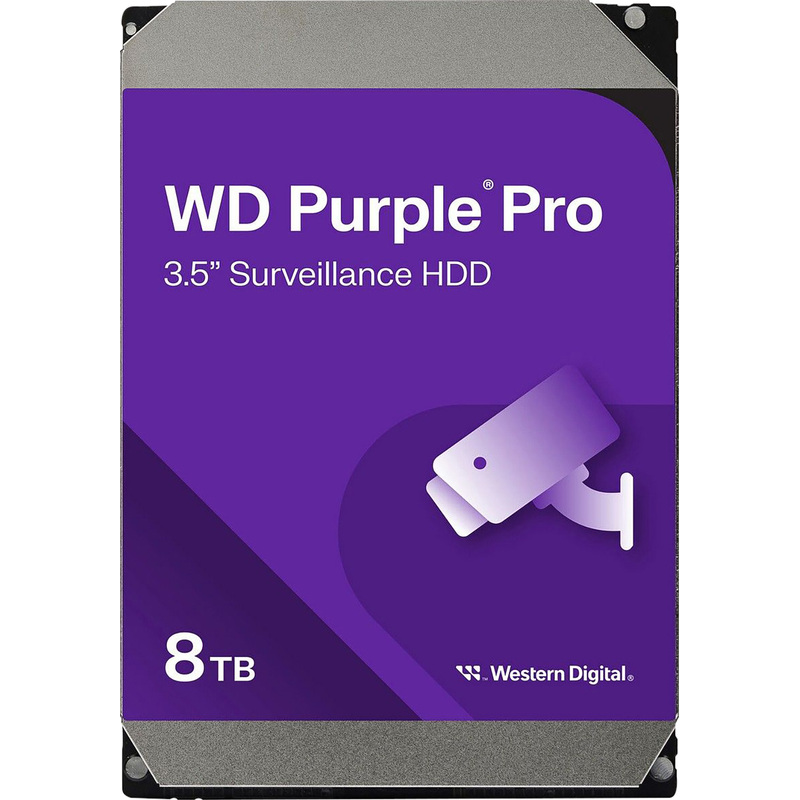 Изображение товара Жёсткий диск Western Digital Purple Pro 8 ТБ WD8002PURP для видеонаблюдения