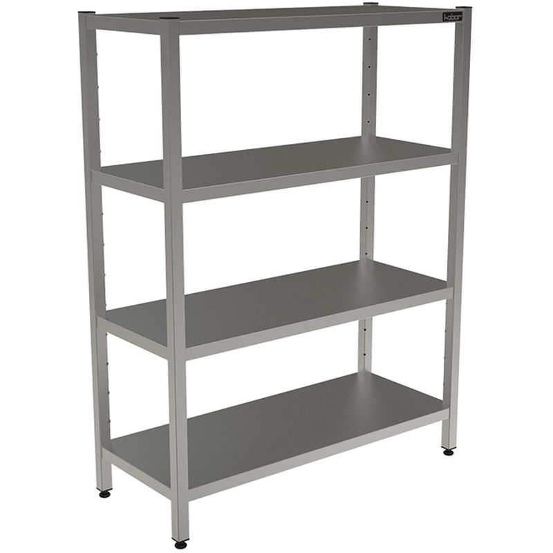 Изображение товара Металлический стеллаж Кобор СКТР-100/40 с 4 полками для кухни и склада