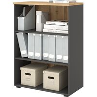 Стеллаж для документов К-Loft 241H011 дуб натуральный/графит  786х420х1080 мм