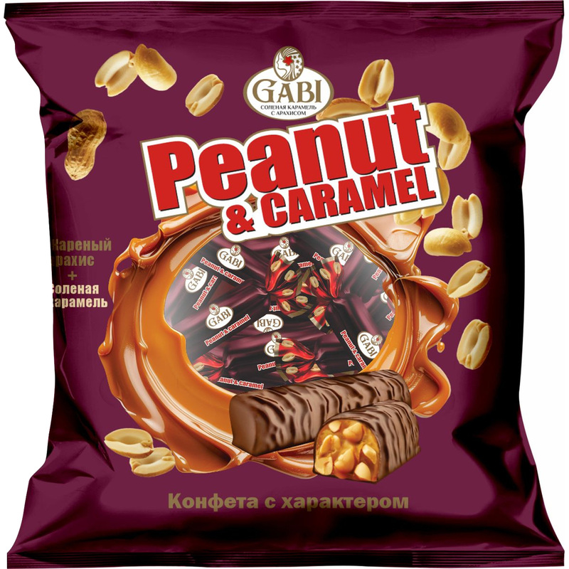 Изображение товара Конфеты шоколадные Gabi соленая карамель с арахисом 1 кг Россия