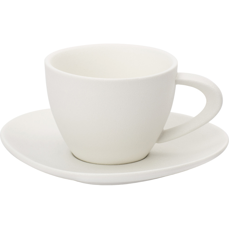 Изображение товара Чайная пара Domenik Rock White фарфоровая 200 мл стильная и практичная