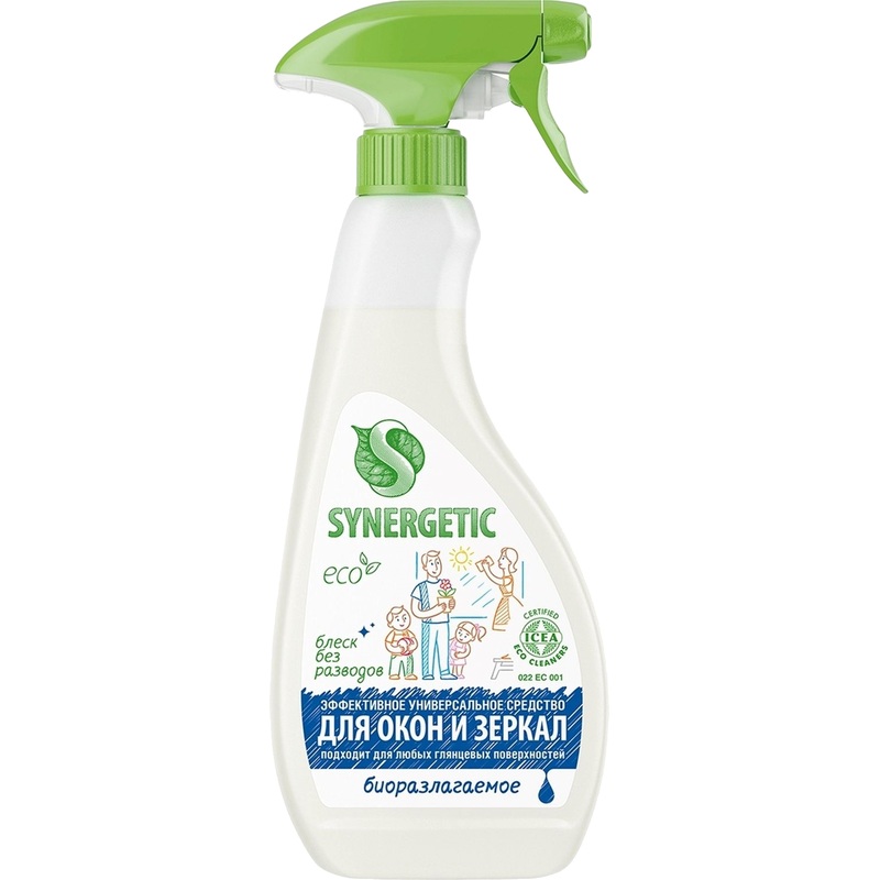 Изображение товара Средство для стекол и зеркал Synergetic 500 мл спрей экологически чистое