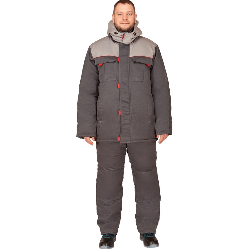 Изображение товара Костюм рабочий зимний мужской Фаворит-КБР серый/светло-серый (размер 56-58, рост 170-176)