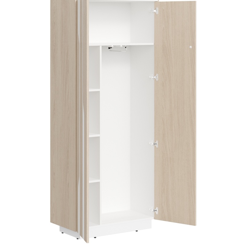 Изображение товара Шкаф для документов Line дуб светлый/белый премиум 900х430х2100 мм