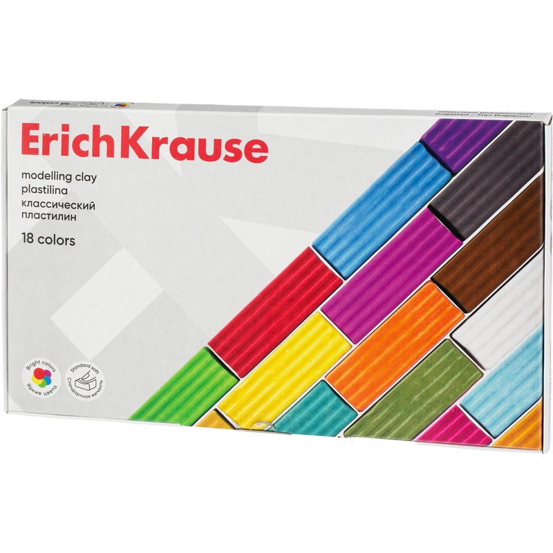 Изображение товара Пластилин классический Erich Krause 18 цветов 288 г