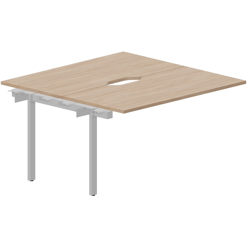 Изображение товара Письменный стол Strike UNN2TPV147OWAL двухместный Дуб светлый 1380x680x750 мм
