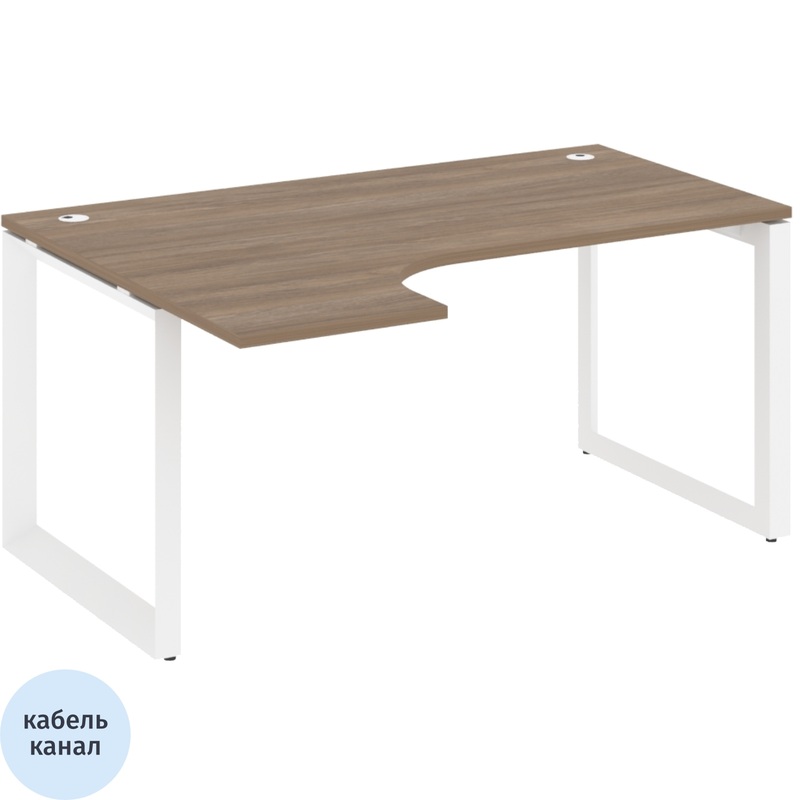 Изображение товара Эргономичный левый стол ONIX-О из ЛДСП 1580х1180х750 мм с металлическим каркасом