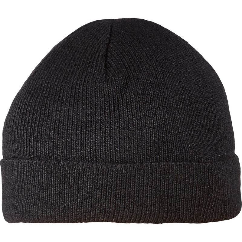 Изображение товара Шапка трикотажная чёрная с отворотом для защиты в холод