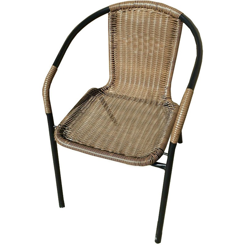 Изображение товара Стул Марсель WR2719 жёлтый/чёрный (искусственный ротанг, сталь)