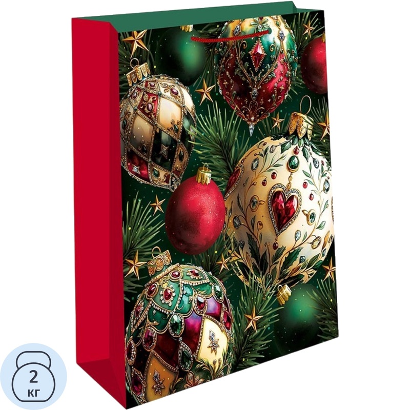 Изображение товара Подарочная ламинированная сумка на Новый год 32х26х12 см Арт Дизайн