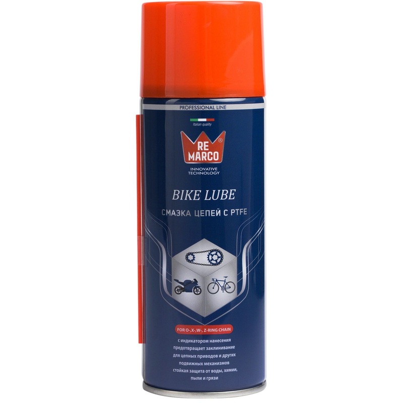Изображение товара Смазка для цепей Re Marco аэрозоль 400 мл - синтетическая PTFE смазка для цепных передач