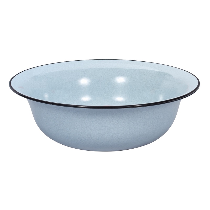 Изображение товара Таз пищевой из эмалированной стали Лысьвенские эмали 9 л голубой и чёрный