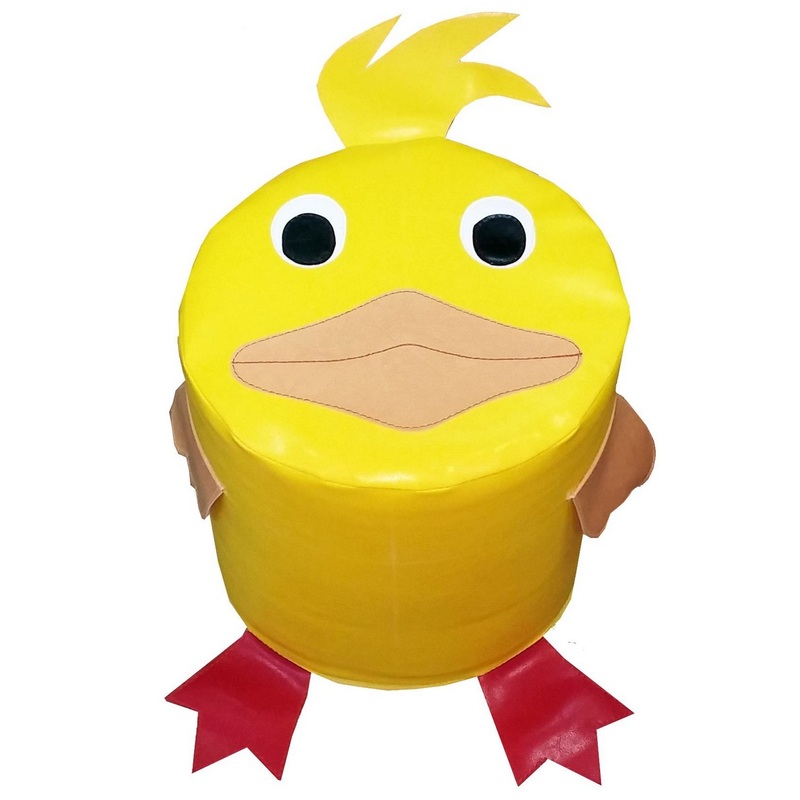 Изображение товара Детский пуф Рассвет Утенок Б-730 из виниловой кожи яркий и безопасный