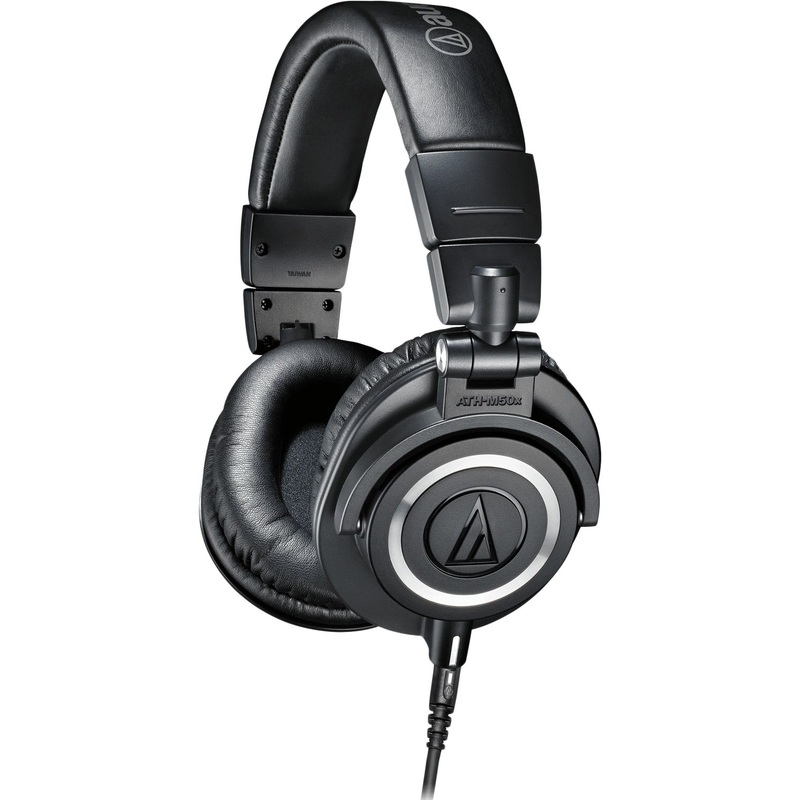 Изображение товара Наушники Audio-Technica ATH-M50X черные профессиональные полноразмерные провода