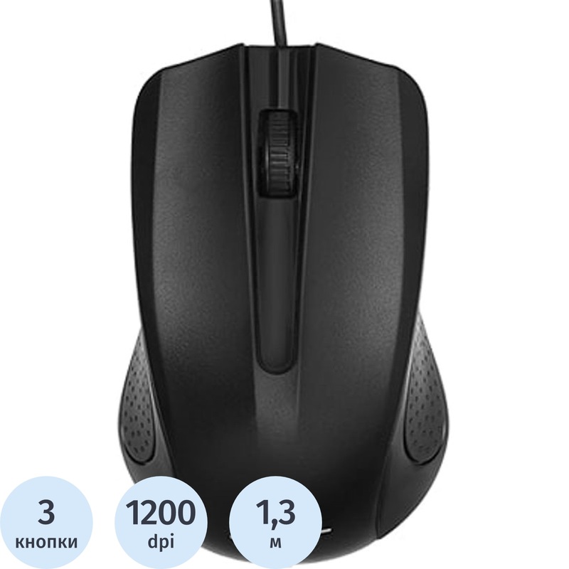 Изображение товара Проводная компьютерная мышь Acer OMW010 черная 1200 dpi USB