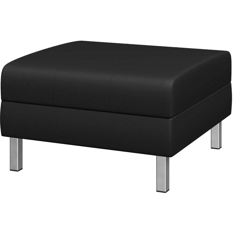 Изображение товара Банкетка Flagman черная из искусственной кожи мягкая для интерьера