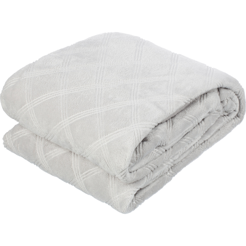 Изображение товара Плед Luscan из микрофибры 200х220 см серый универсальный для дома