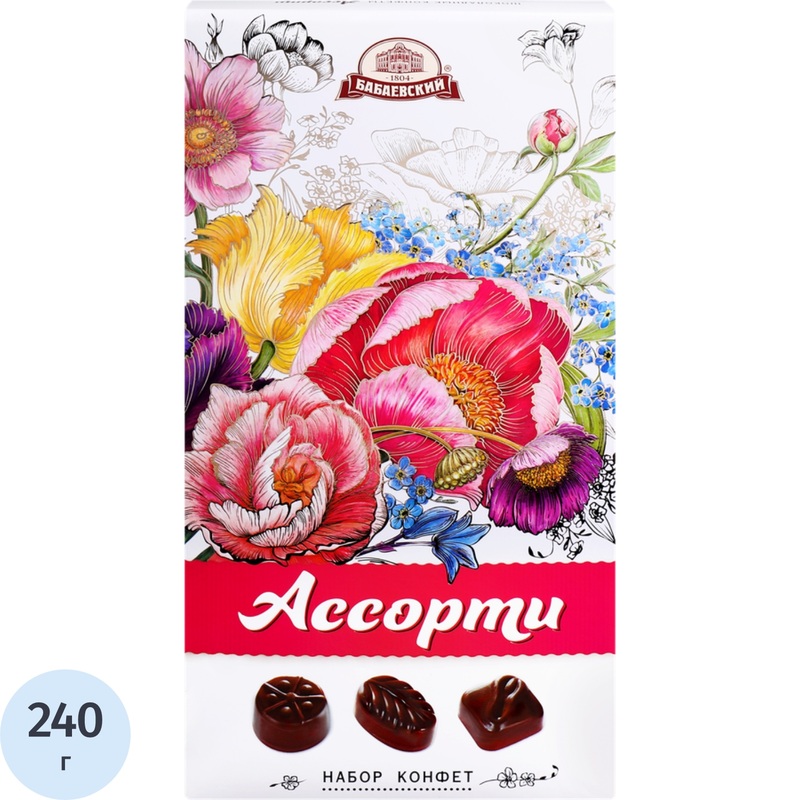 Изображение товара Конфеты шоколадные Бабаевский Букеты ассорти 240 г в подарочной упаковке