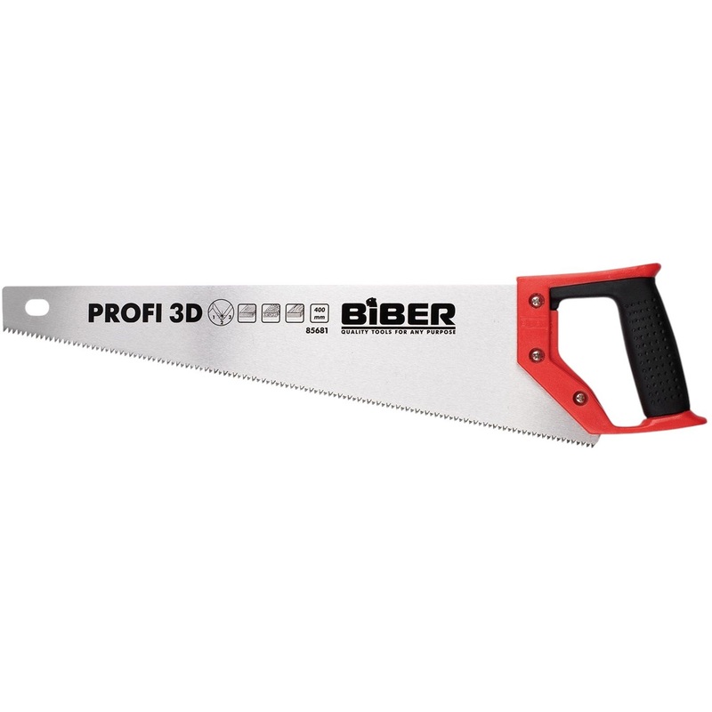 Изображение товара Ножовка Бибер Профи 85681 по дереву трёхсторонняя заточка (тов-080823)