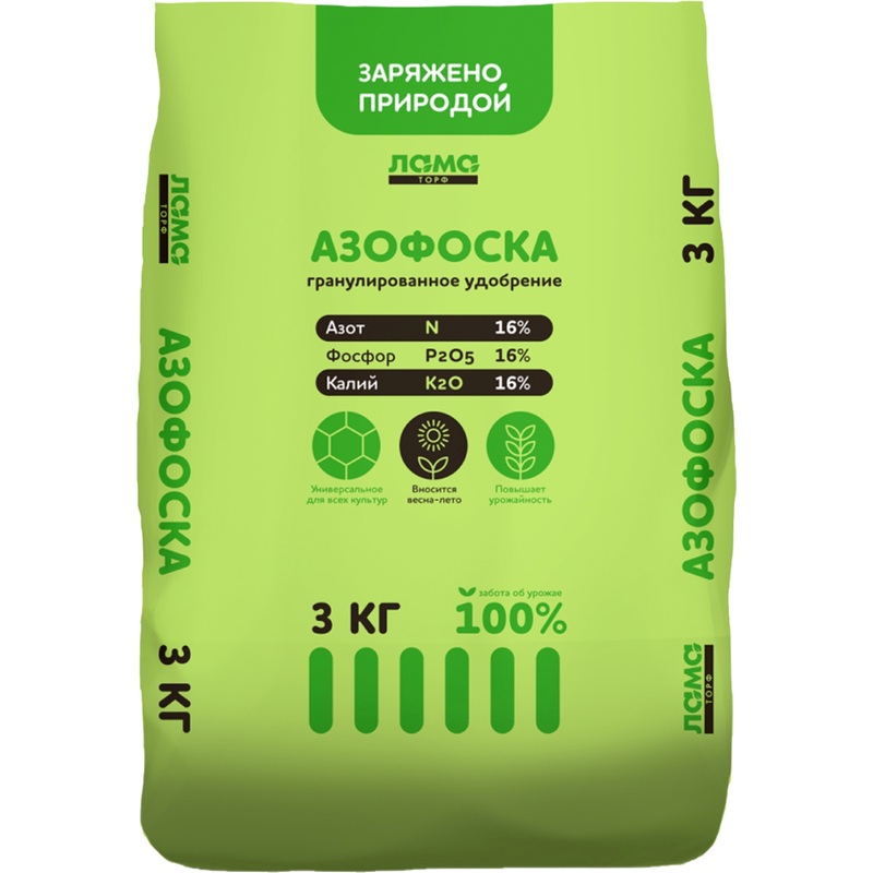 Изображение товара Удобрение Лама Торф Азофоска азот фосфор калий 3 кг