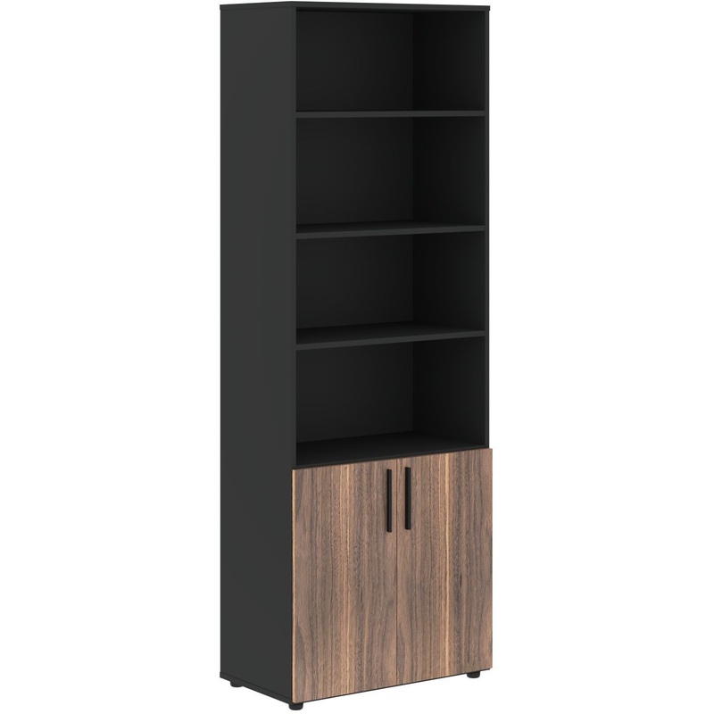 Изображение товара Шкаф для документов VRHCS 80.5 из МДФ и ДСП с натуральным шпоном американского ореха