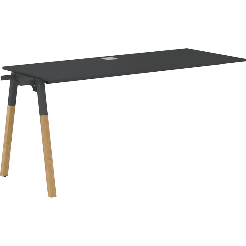 Изображение товара Стол приставной Forta FIST 1567 бу/чёрный графит 1580х670х733 мм