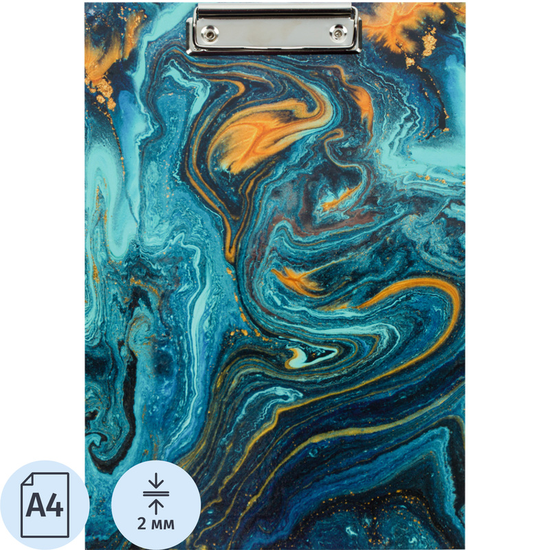 Изображение товара Папка-планшет с зажимом Attache Selection Fluid A4 синяя