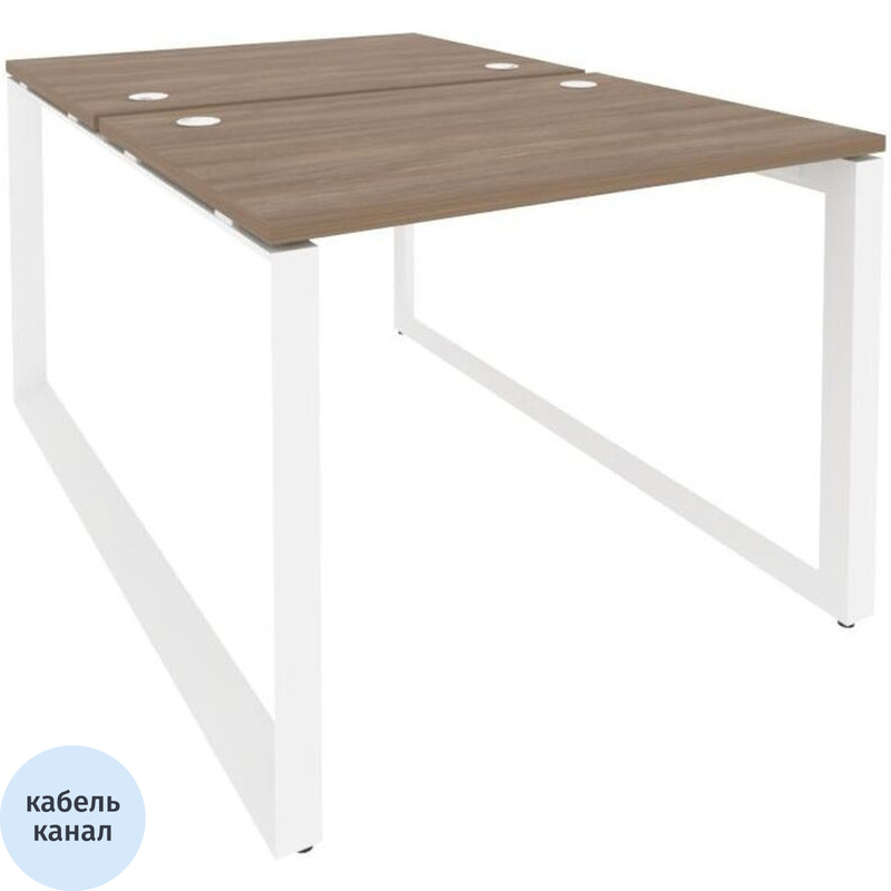 Изображение товара Рабочая станция на 2 рабочих места ONIX-О O.MO-D.RS-2.1.7 (дуб аризона/белый, 980х1475х750 мм)