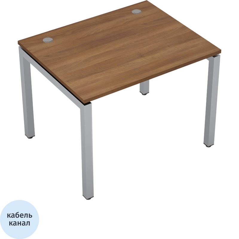 Изображение товара Стол прямой Avance 6М.587 шамони тёмный/алюминий матовый 1000х800х750 мм