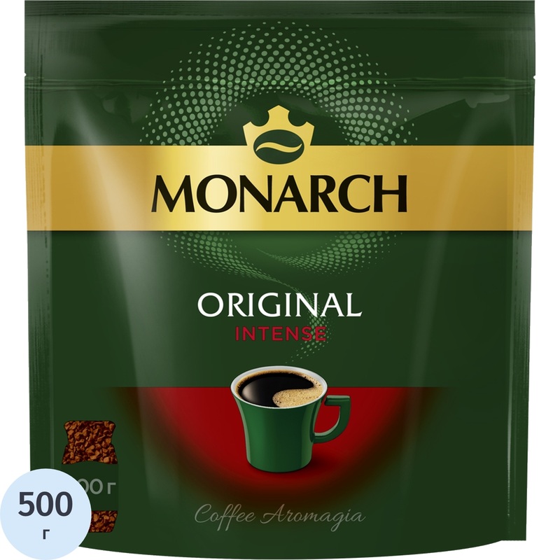 Изображение товара Кофе растворимый сублимированный Monarch Original Intense 500 г (пакет)