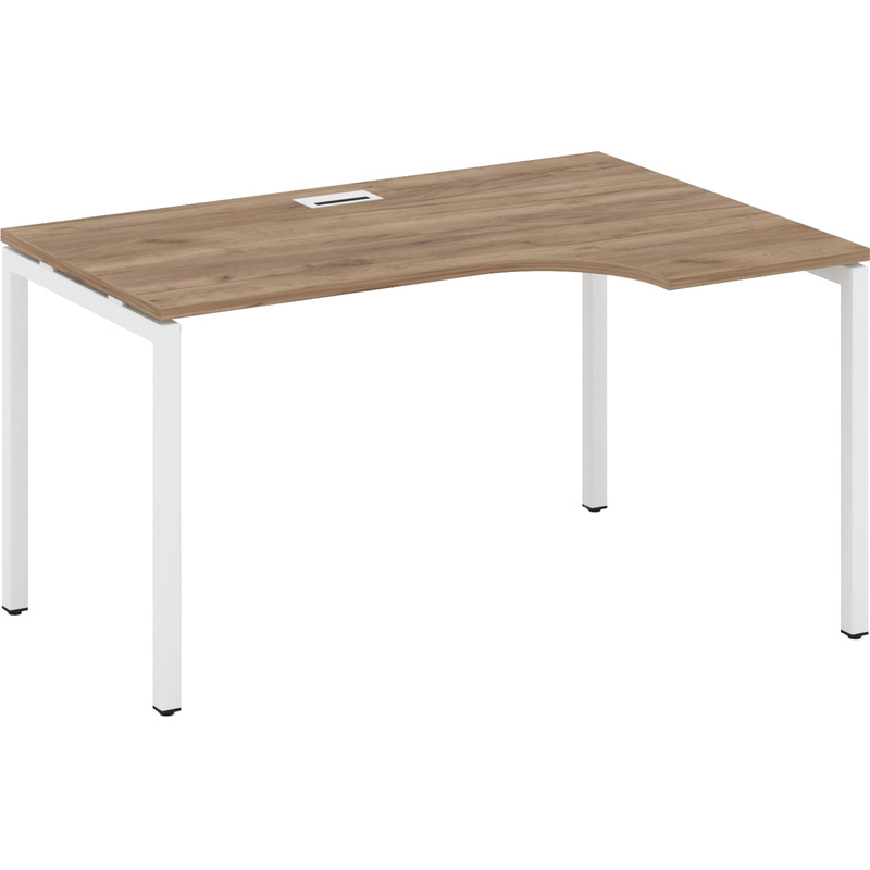 Изображение товара Стол эргономичный Style Project SN-4P.SPA-002(R) правый (дуб табак/белый, 1580х600х750 мм)