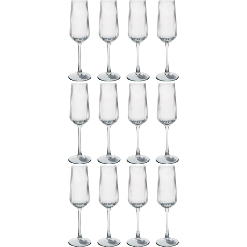 Изображение товара Набор бокалов для шампанского Pasabahce Аллегра Оптик 195 мл (12 штук)