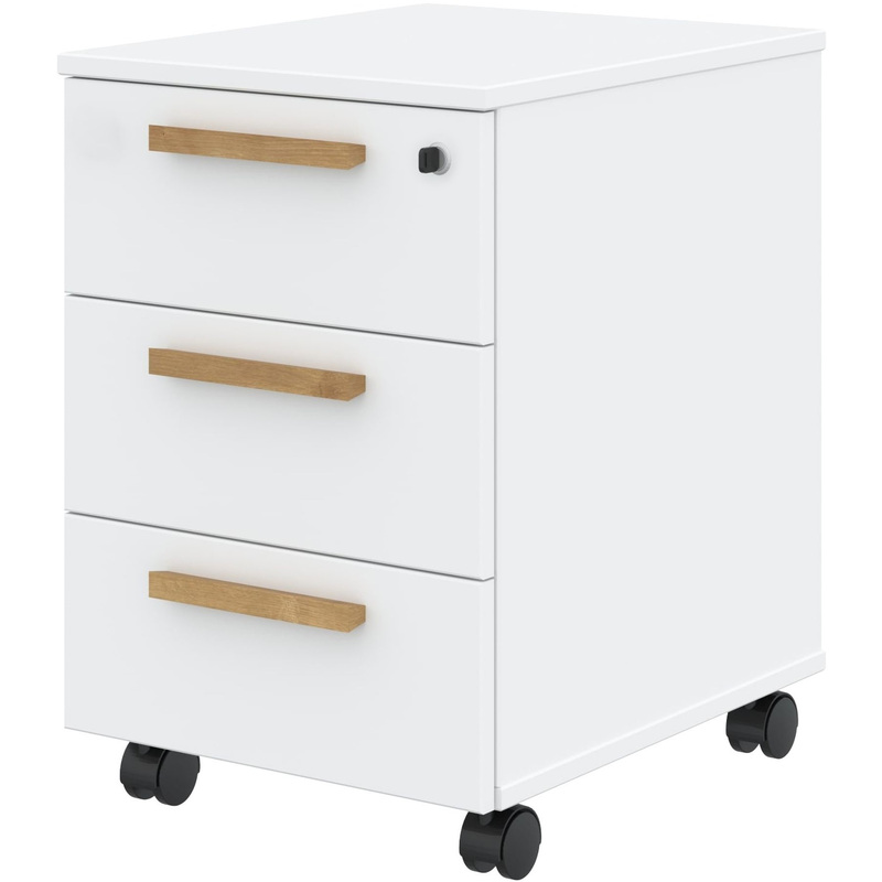 Изображение товара Тумба подкатная Forta белый премиум с центральным замком 408x504x600 мм