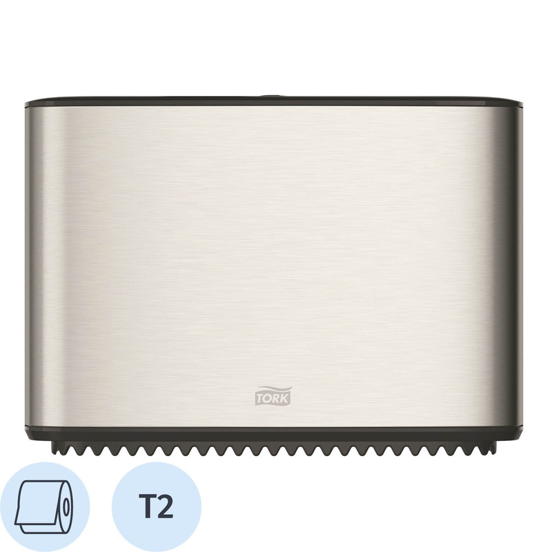 Изображение товара Диспенсер для туалетной бумаги рулонной Торк Т2 серебристый с замком