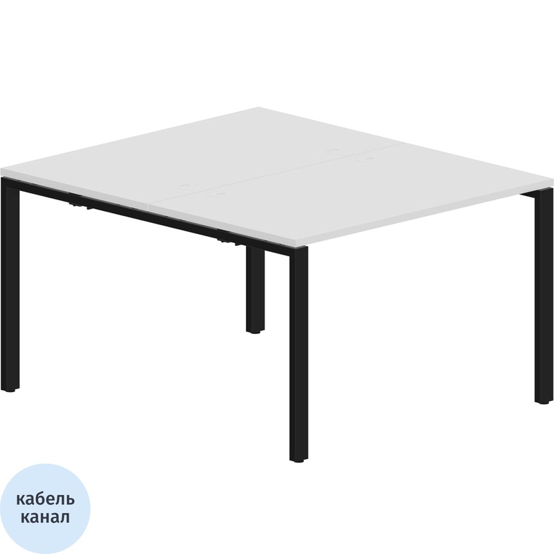 Изображение товара Стол прямой Strike белый или черный 1180х1366х750 мм для офиса и учебных заведений