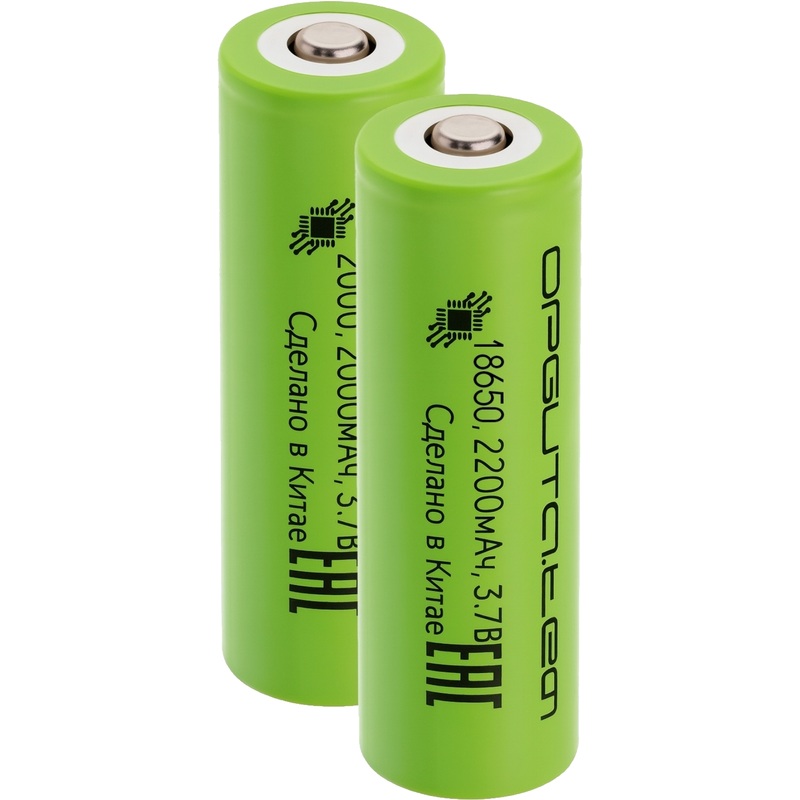 Изображение товара Аккумулятор Орбита 18650 2шт/уп Модуль совместимый с портативной электроникой