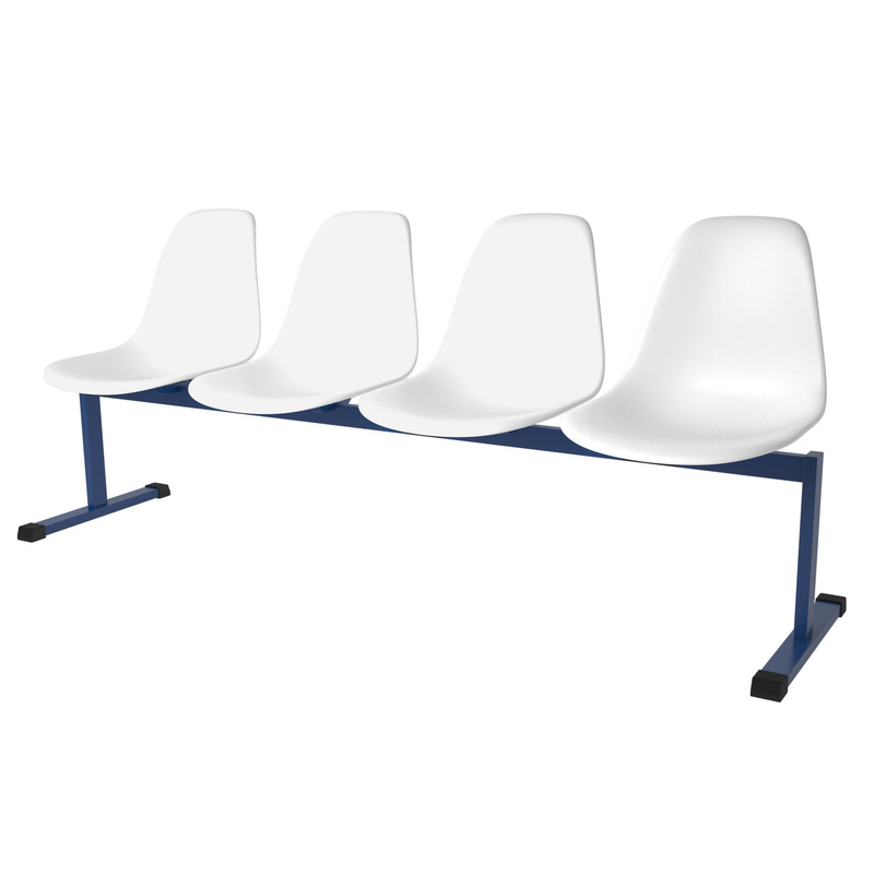 Изображение товара Многоместная секция Темп СМ111/2-04 белый/синий (4 места, металл)