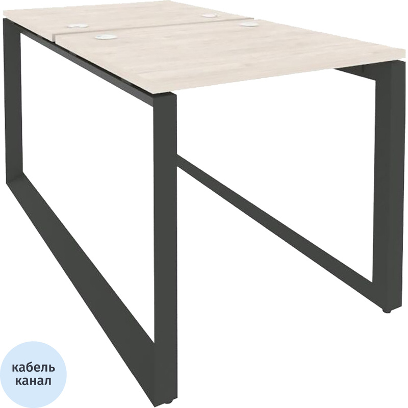 Изображение товара Рабочая станция на 2 рабочих места Onix-О O.MO-D.RS-2.0.7 (денвер светлый/антрацит, 780х1475х750 мм)