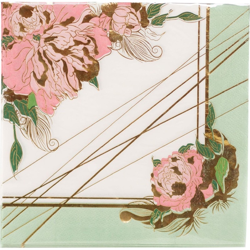 Изображение товара Бумажные салфетки Веселая затея Пионы 33x33 см 6 штук